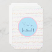 Soft Floral Vine Stripe-kaartjes Kaart (Voorkant / Achterkant)