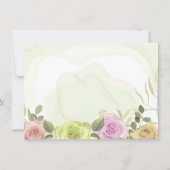 Soft Floral Wedding Invitation Thank You Card Bedankkaart (Achterkant)
