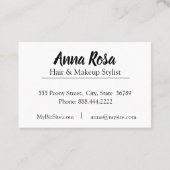 *~* Soft Flower Turquoise Blue Bling Diamond Visitekaartje (Achterkant)