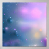 Soft Focus Blue en Paarse achtergrond Poster (Voorkant)