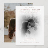 Soft Focus zwart-wit Foto Sla de datum op Kaart (Voorkant / Achterkant)