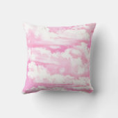 Soft Fuchsia Pink Girly Clouds Kussen (Achterkant)