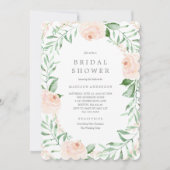Soft Garden Florals Bridal Shower Invitation Kaart (Voorkant)