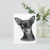 Soft Gaze Charcoal Drawing Briefkaart (Staand voorkant)