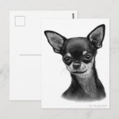 Soft Gaze Charcoal Drawing Briefkaart (Voorkant / Achterkant)