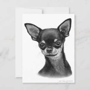 Soft Gaze Charcoal Drawing Briefkaart