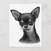 Soft Gaze Charcoal Drawing Briefkaart (Voorkant)