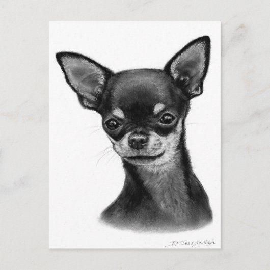 Soft Gaze Charcoal Drawing Briefkaart (Voorkant)