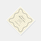 Soft Gele Strepen Bruidssoiree Servet (Hoek)