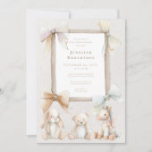 Soft Gender Neutral Nursery Speelgoed Baby shower Kaart (Voorkant)
