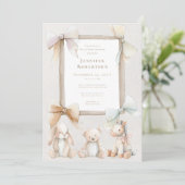 Soft Gender Neutral Nursery Speelgoed Baby shower Kaart (Staand voorkant)