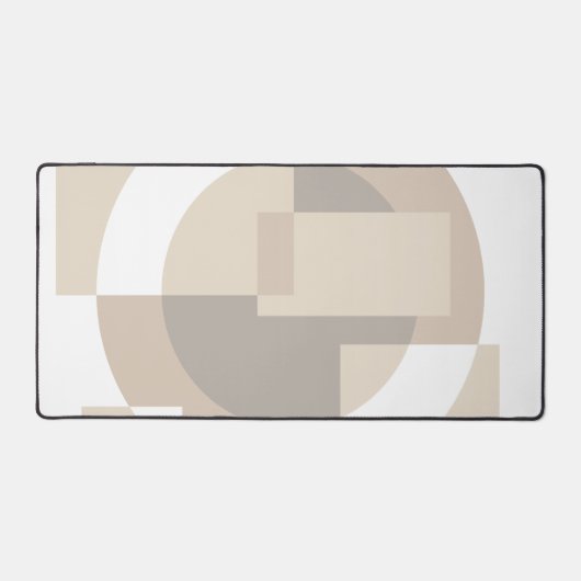 Soft Geometric Blocks – Beige Neutral Geometry Bureaumat (Voorkant)