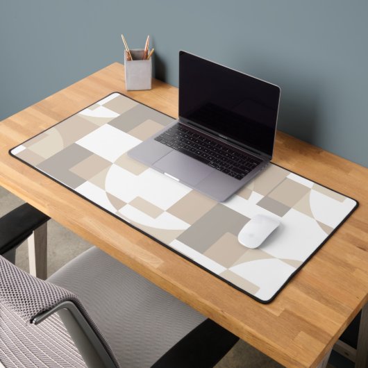 Soft Geometric Blocks – Calm Neutral Abstract Work Bureaumat (Kantoor 2)