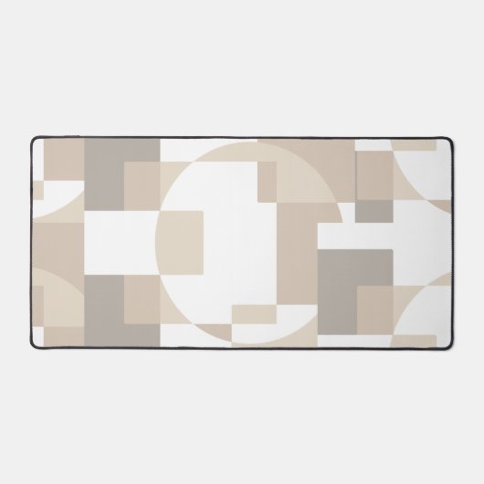 Soft Geometric Blocks – Calm Neutral Abstract Work Bureaumat (Voorkant)