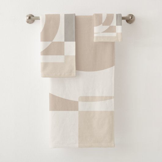 Soft Geometric Blocks – Simple and Sleek Bad Handdoek (Insitu)