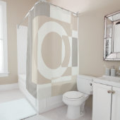 Soft Geometric Blocks – Simple and Sleek Douchegordijn (In situ)