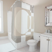 Soft Geometric Blocks – Simple and Sleek Douchegordijn (In situ)