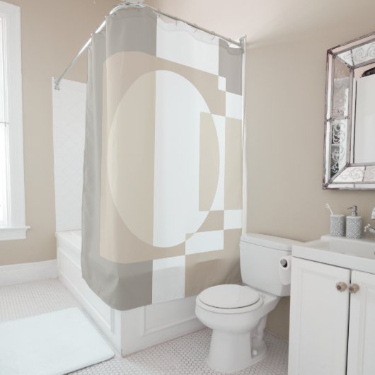 Soft Geometric Blocks – Simple and Sleek Douchegordijn (In situ)