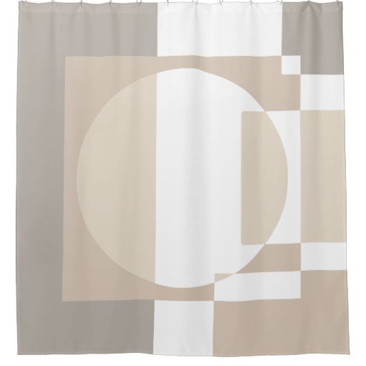 Soft Geometric Blocks – Simple and Sleek Douchegordijn (Voorkant)