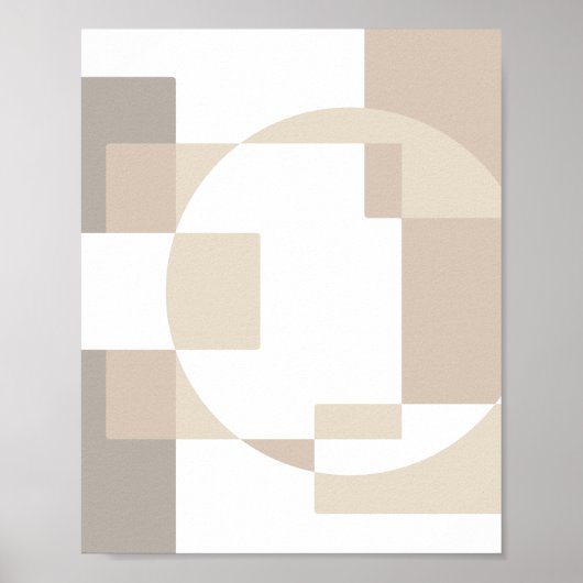 Soft Geometric Blocks – Simple and Sleek Poster (Voorkant)