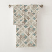 Soft Geometric Towel Minimalist Bathroom Style Bad Handdoek (Insitu)