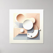 Soft Geometry Dimensions Canvas Afdruk (Voorkant)