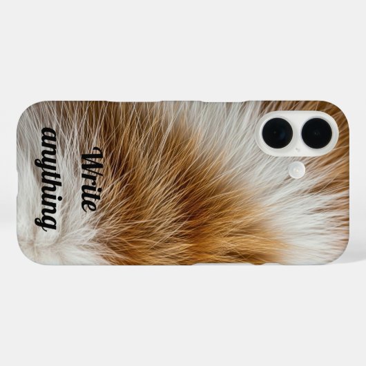 Soft Ginger Tabby Fur Texture iPhone Case (Achterkant (horizontaal))