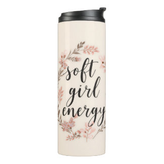 Soft Girl Energy Cute Girly Floral Thermosbeker