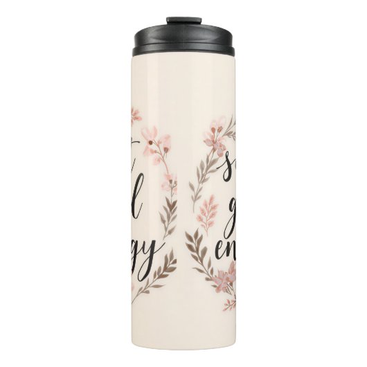 Soft Girl Energy Cute Girly Floral Thermosbeker (Voorkant)