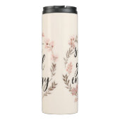 Soft Girl Energy Cute Girly Floral Thermosbeker (Achterkant)