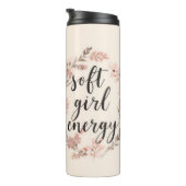 Soft Girl Energy Cute Girly Floral Thermosbeker (Geroteerd rechts)