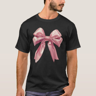 Soft Girl Era Bow Cowgirl Roze Coquette Preppy Gir T-shirt