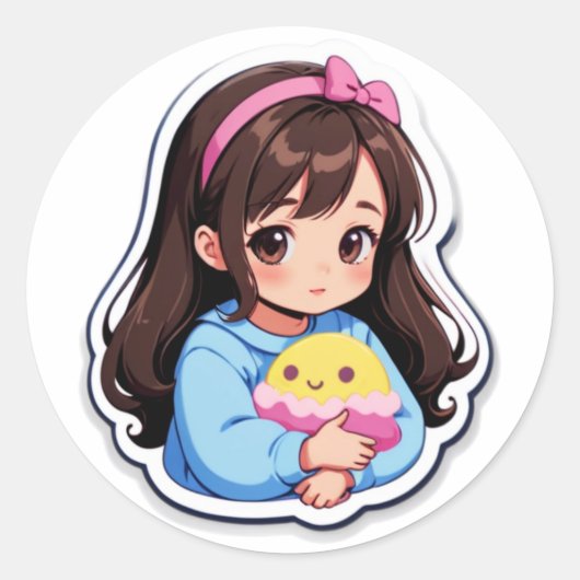 Soft Girl esthetische Sticker (Voorkant)