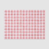 Soft Girly Pink White Plaid Stripes Birthday Tissuepapier (Voorkant)