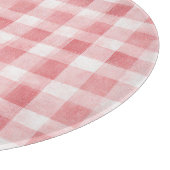 Soft Girly Pink White Plaid Stripes Bridal Showe Snijplank (Hoek)