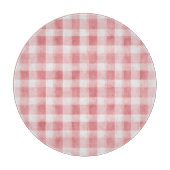 Soft Girly Pink White Plaid Stripes Bridal Showe Snijplank (Voorkant)
