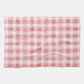 Soft Girly Pink White Plaid Stripes Bridal Showe Theedoek (Horizontaal)