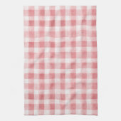 Soft Girly Pink White Plaid Stripes Bridal Showe Theedoek (Verticaal)