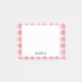 Soft Girly Pink White Plaid Stripes   Post-it® Notes (Voorkant)