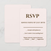 Soft Glam RSVP-kaart | Champagne Blush Trouwpak RSVP Kaartje (Voorkant / Achterkant)