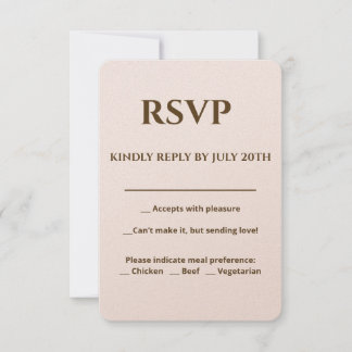 Soft Glam RSVP-kaart | Champagne Blush Trouwpak RSVP Kaartje