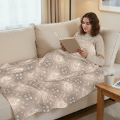 Soft Glow Heart Candle Pattern Fleece Deken