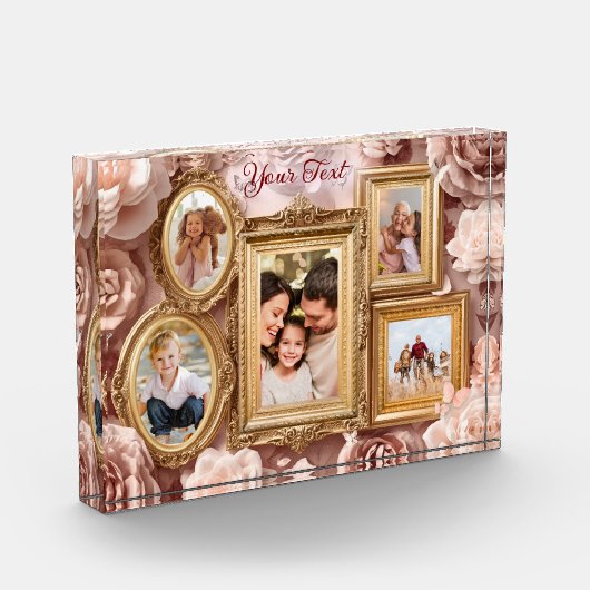 Soft Gold Baroque Floral Memory Frames Gallery Fotoblokken (Links)