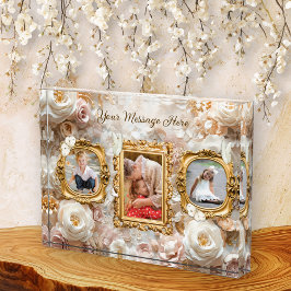 Soft Gold Baroque Floral Photo Frames Collage Fotoblokken