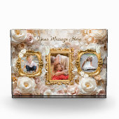 Soft Gold Baroque Floral Photo Frames Collage Fotoblokken (Voorkant)