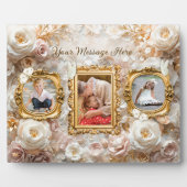Soft Gold Baroque Floral Photo Frames Collage Fotoplaat (Voorkant)