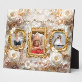 Soft Gold Baroque Floral Photo Frames Collage Fotoplaat (Zijkant)