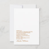 Soft Gold Bear Balloon Beary Thanks Neutral Bedankkaart (Achterkant)