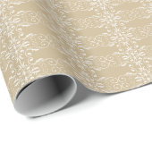 Soft Gold & Ivory Decorative Wrapping Paper Cadeaupapier (Rol Hoek)