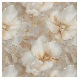 Soft Gold Luxury Flowers Stof